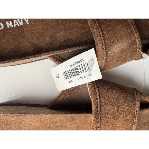 Old Navy Suede Double Secure Strap Cognac Men\'s Flat Sandals Sz 8-9 main image 5